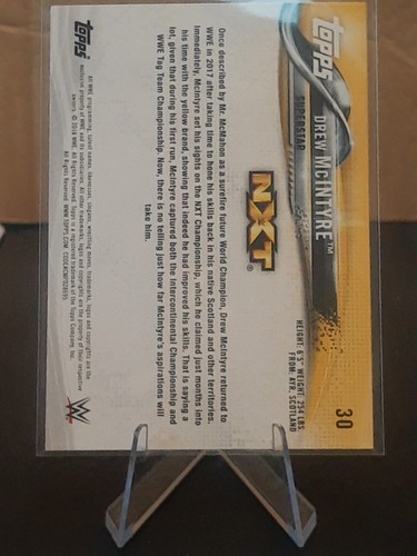 2018 Topps WWE Drew McIntyre Bronze Parallel #30 - 第 2/2 張圖片