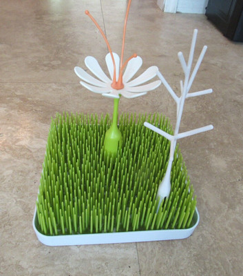 Boon lawn drying rack, baby bottle, twig, stem