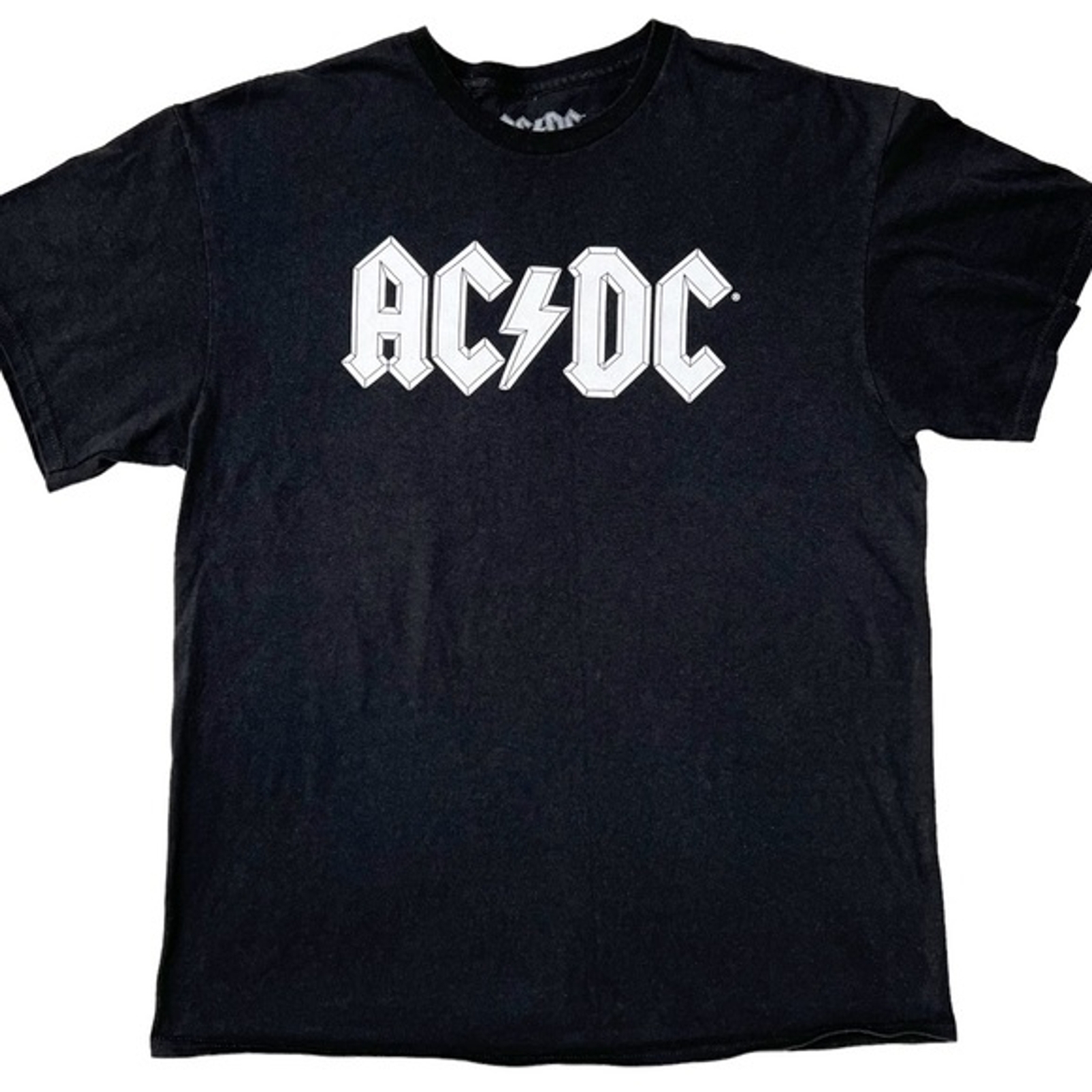 AC/DC Official Logo Short Sleeve Graphic T-Shirt in B… - Gem
