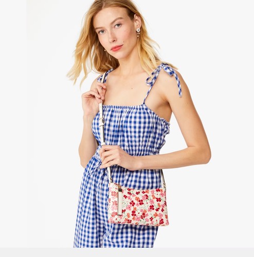 NWT Kate Spade Sadie Sunny Floral Printed Crossbody Pink Multi KG469 $259 - Picture 5 of 5