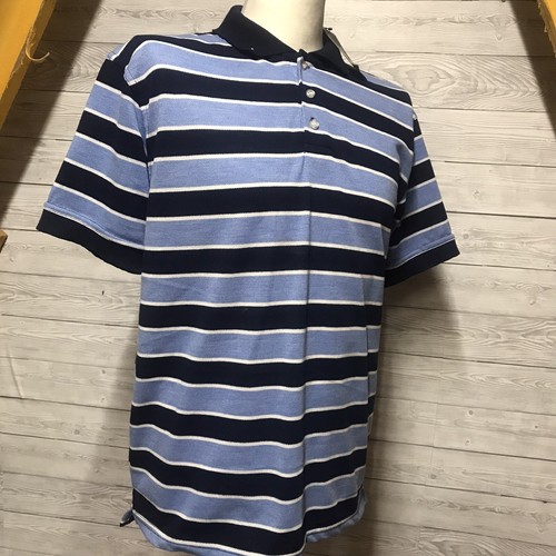 G Street Mens Polo Shirt Blue Cotton Size Medium M BNWT Short Sleeve - Picture 7 of 8