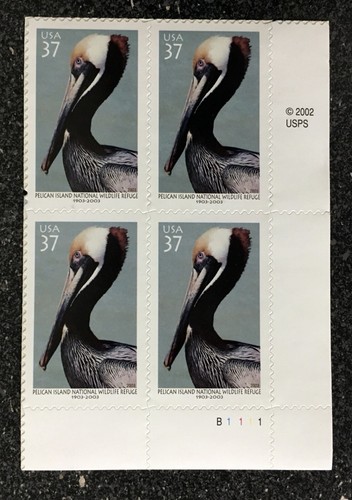 USA2003 #3774 37c Pelican Island Wildlife Refuge - Plate Block of 4 Mint NH - Picture 4 of 4