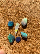 Australian Lightning Ridge Opal Nuggets 9CT 6 Pieces 