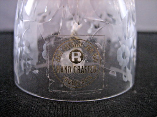 HAND CRAFTED LEAD CRYSTAL 26% pbo YUGOSLAVIA dinner bell - Bild 4 von 5