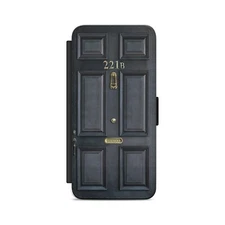 SHERLOCK HOLMES DOOR BAKER STREET 221B Flip Wallet Phone Case for iPhone Models