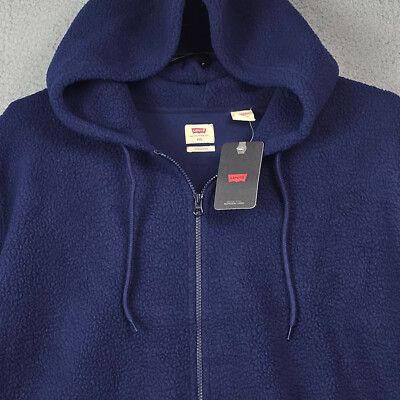 LEVIS SHERPA Sweater Adult 2XL BLUE Outdoor Workwear Hoodie FULL - Main Image