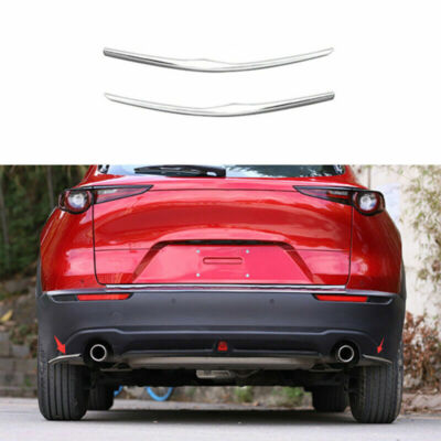 For Mazda CX-30 2020-2025 silver stainless  Rear Bumper Anti-Scratch Strip 2PCS
