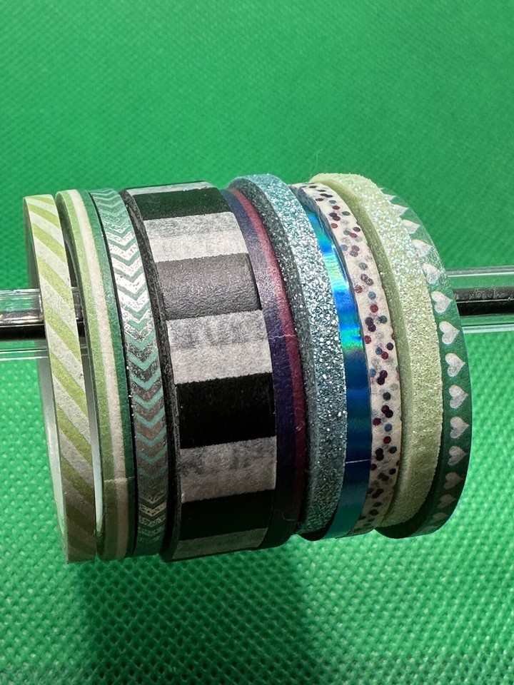 10 Rolls Of Printed Washi Tape Various Widths eBay