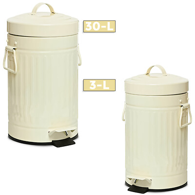 3/30 LTR AMERIKANISCHER STIL RETRO TRETEIMER KÜCHE BAD US MÜLLEIMER ABFALLEIMER