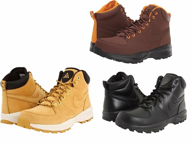 nike men's manoa leather boot black