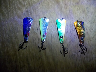 (4) VMC TINGLER (GLOW) Fishing Lures Jigging-Casting SUPER CLEAN  2''   12/25