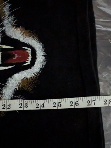 Men's Vintage T-shirt Vest Grim Reaper & Wild Cat DEADSTOCK Size Large Black - Picture 18 of 23