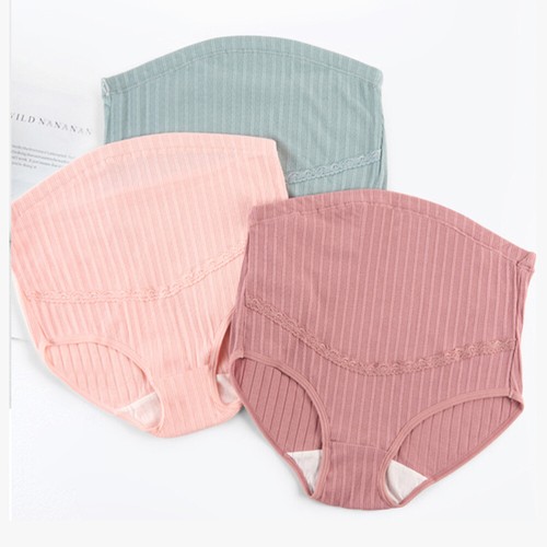  3pcs M Cotton High Waist Adjustable Maternity Panties Splice Stomach Lift - Bild 19 von 20