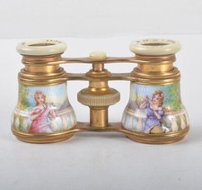 Opera Glasses Cloisonné PARIS TISSOT OPTICIEN 3.9 Inch Wide