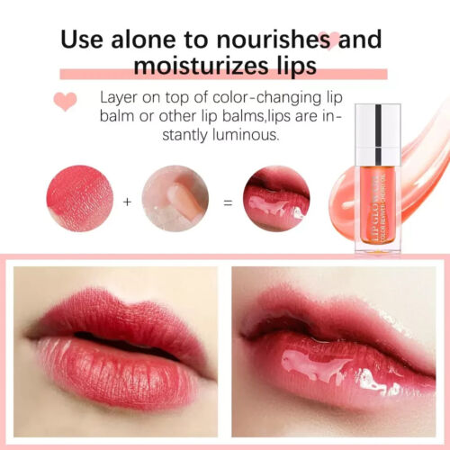 Hydrating Lip Glow Oil, Plumping Lip Gloss, Moisturizing Lip Oil Gloss, Transpar - Picture 2 of 7
