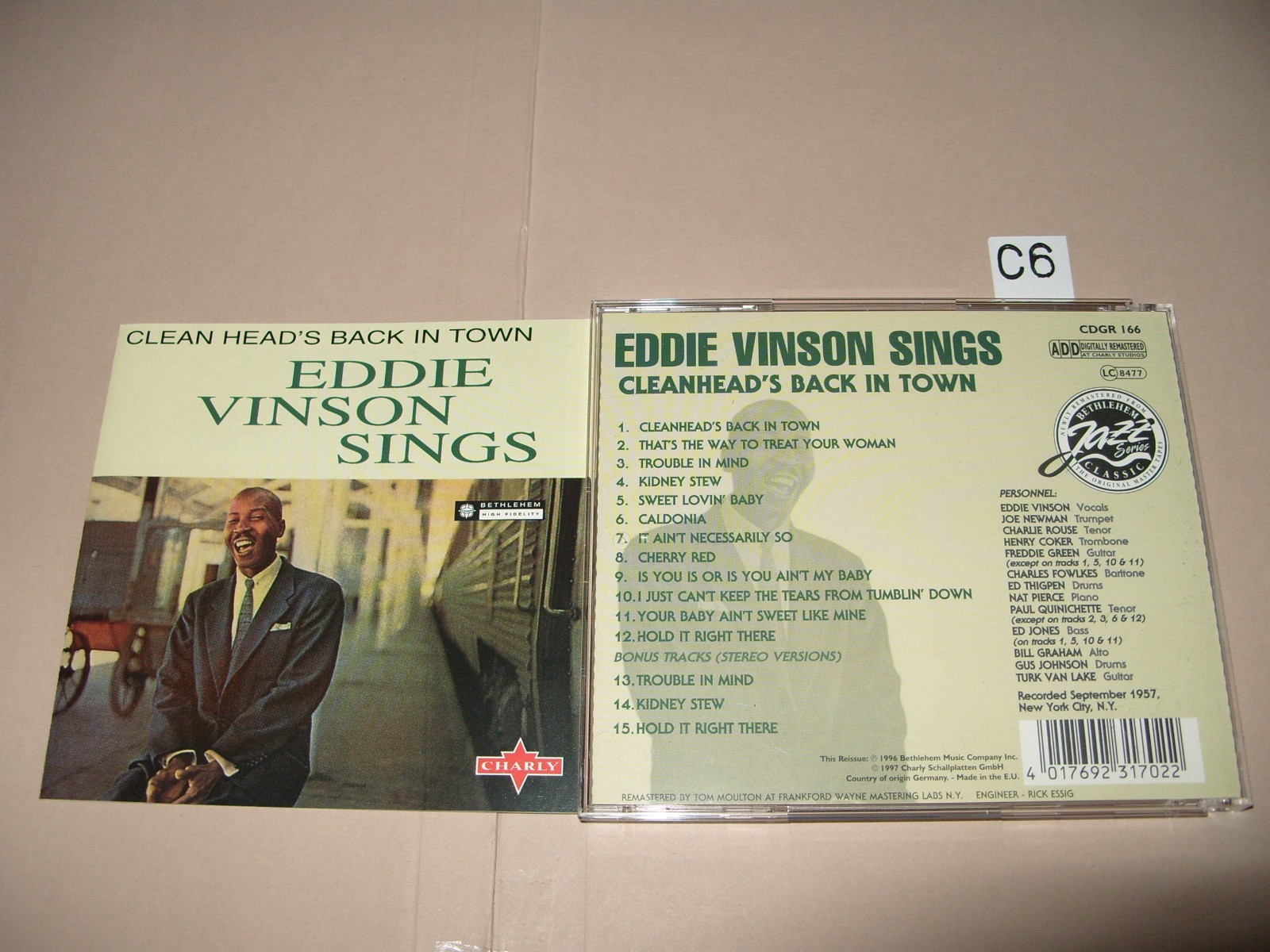 Eddie Vinson Sings  'Cleanhead's Back In Town cd 1997 Ex + Condition