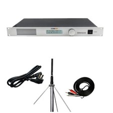 50W 15KM FM transmitter stereo PLL broadcast radio station Range Max Antenna