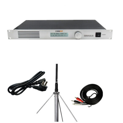 50W 15KM FM transmitter stereo PLL broadcast radio station +Range Max Antenna.