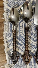 New TABLE SPOON Gracious Goods GG  Collection Acanthus Fleur de Lis   