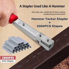 Heavy Duty Hammer Tacker / Stapler For Carpeting Upholstery - Plus 2000x Staples