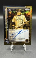 2025 Topps Chrome Gilded Collection Zac Veen Auto RC /199
