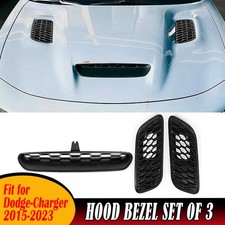 Hood Scoop Air Vent Bezels For Dodge Charger Srt Sxt Rt With Redeye Style Hood. Hood Scoop Air Vent Bezels For Dodge Charger Srt Sxt Rt With Redeye Style Hood.
