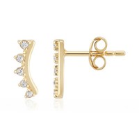 Cavill Silberohrringe 925 Sterlingsilber Vergoldet Zirkon 10Mm Damen