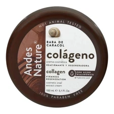 Andes Nature Collagen Snail Cream Crema Baba De Caracol Colageno 5.1 fl oz/150ml