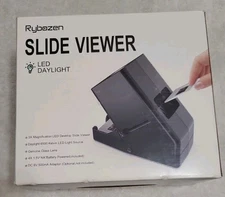 Rybozen  Slide Viewer LED Daylight 3X Magnification AA Battery Powered Desk 