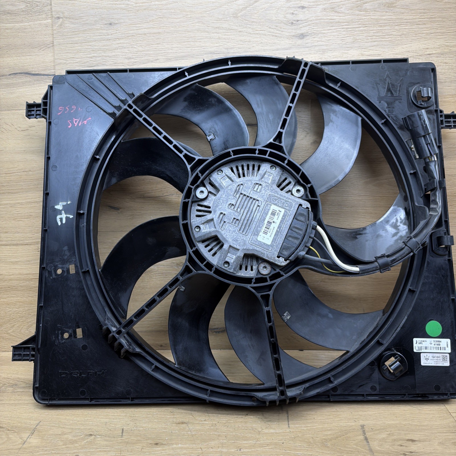 🟢2014-2022 Maserati Quattroporte M156  Radiator Cooling Fan Motor Assembly OEM