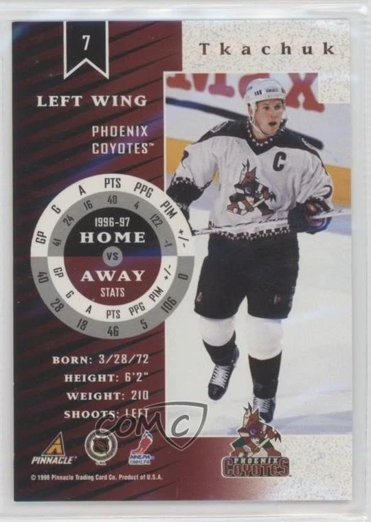 1997-98 Pinnacle Zenith Keith Tkachuk #7 - Image 2 of 2