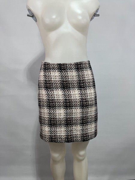 Forever New Size 8 Tweed Check Mini Skirt Lined Elegant Preppy Secretary Casual