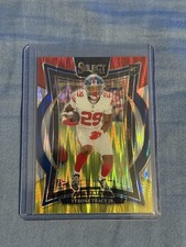 2024 Panini Select - Concourse Tyrone Tracy Jr. #61 Red & Yellow Shock Prizm RC