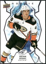 Trevor Zegras RC Rookie Card 2021-22 Upper Deck Ice #123 Anaheim Ducks. rookie card picture