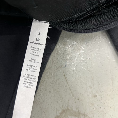 Women’s Lululemon Black Joggers Size 2 Athletic Wear - Picture 10 of 11
