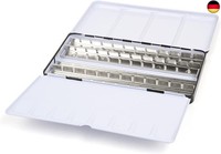 Honsell Aquarell-Leerkasten Aus Metall FüR 48 Halbe Oder 24 Ganze NäPfe, Mit M