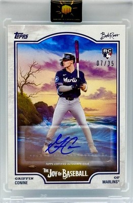 2025 Topps X Bob Ross Griffin Conine RC Titanium White Auto /35 RC #95 SSP
