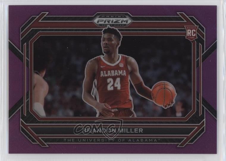 2023-24 Panini Prizm Draft Picks Purple Variations 43/75 Brandon Miller #63 0v2h