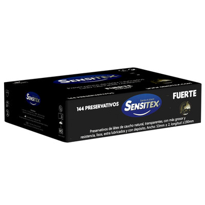 Sensitex Fuerte 144 Extra Dick Kondome 53 mm, 190 mm Latex Strong Megapack