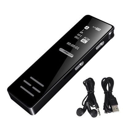 Portable Mini Recorder - 128GB Expandable Voice Activated Device 77x20mm