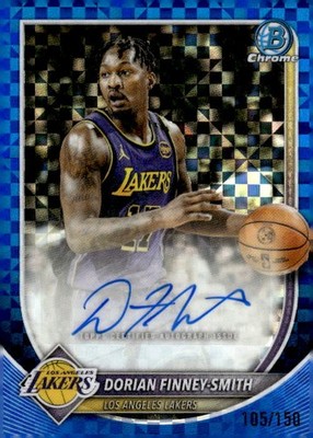Dorian Finney-Smith 2025-26 Bowman Dorian Finney-Smith Blue X-Fractor Auto /150