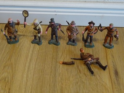 Elastolin 7 cm Karl May Figuren Old Shatterhand Domplast Trapper Wildwestfiguren