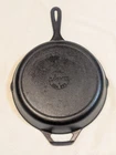 Vintage Lodge 10.25" Cast Iron Skillet Frying Pan (4 USA 8SK) 2 Handles & Spouts