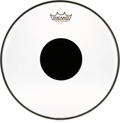 Remo Controlled Sound Clear Drumhead - 13'' - with Black Dot