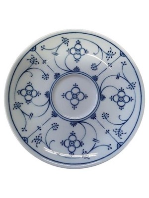 Ingres Weiss Marienbad Untertasse Indisch Blau Porzellan 14cm