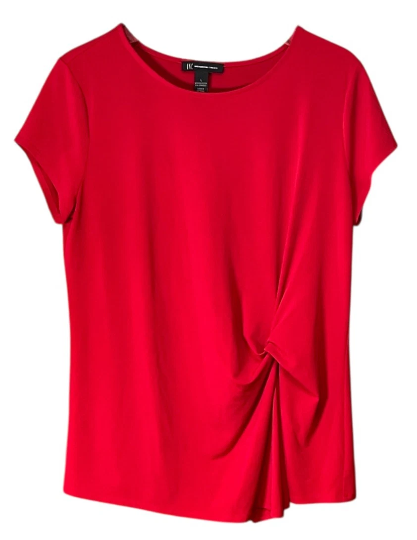 Morgane Le Fay Solid White Short Sleeve Top Size L - 69% off
