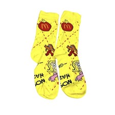 2025 McDONALD'S Grinch Socks Christmas Adult Happy Meal YELLOW Nose Hazard