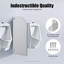 Wall-Mounted Men Urinal Partition Screen, Urinal Partition Divider Screen