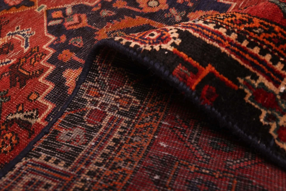 Alfombra tradicional vintage anudada a mano alfombra de lana oriental de 3'11" x 6'6" Foto 4 de 4