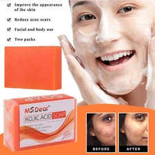 1-5PCS Kojic Acid Soap Dark Spot Whitening Turmeric Skin Bleaching Lightening US